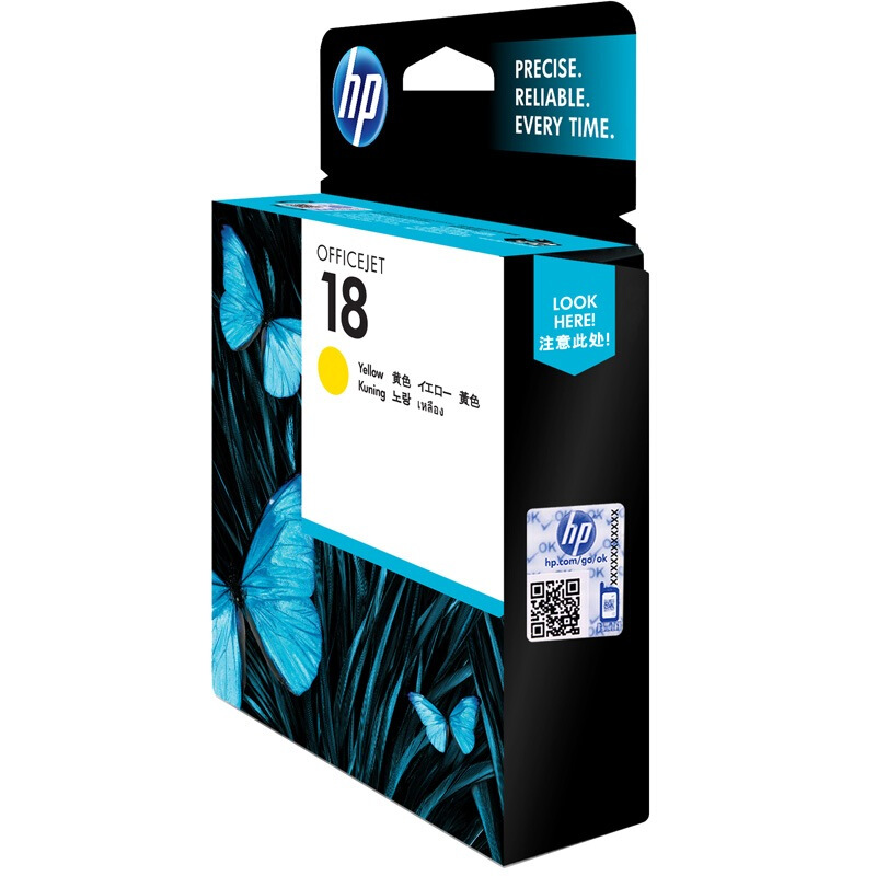惠普(HP)C4939A 18号黄色原装墨盒 约860页 适用 Officejet L7380,L7580,L7590