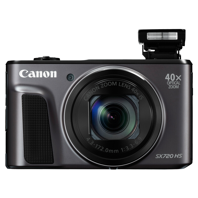 佳能（Canon）PowerShot SX720 HS 数码相机（2030万像素 40倍光变 24mm超广角）黑色/红色