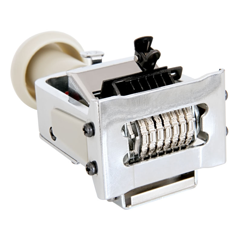 得力7507七位自动号码机 7位数字印章 跳号机 日期页码器