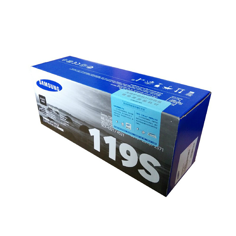 三星(SAMSUNG)MLT-D119S/XIL黑色原装硒鼓 适用ML-1610,ML-2010 ML-2510/2570/2571N, SCX-4321/4521F/4521HF,SCX-4621/4821 /颜色：黑白鼓粉一体