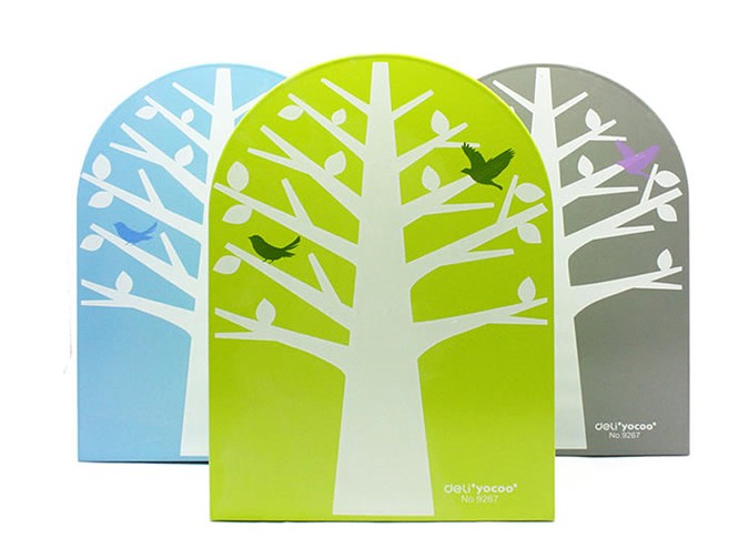 得力9267 书立 大号铁书立8寸书挡书档书夹书靠书架学生书立 2片/付