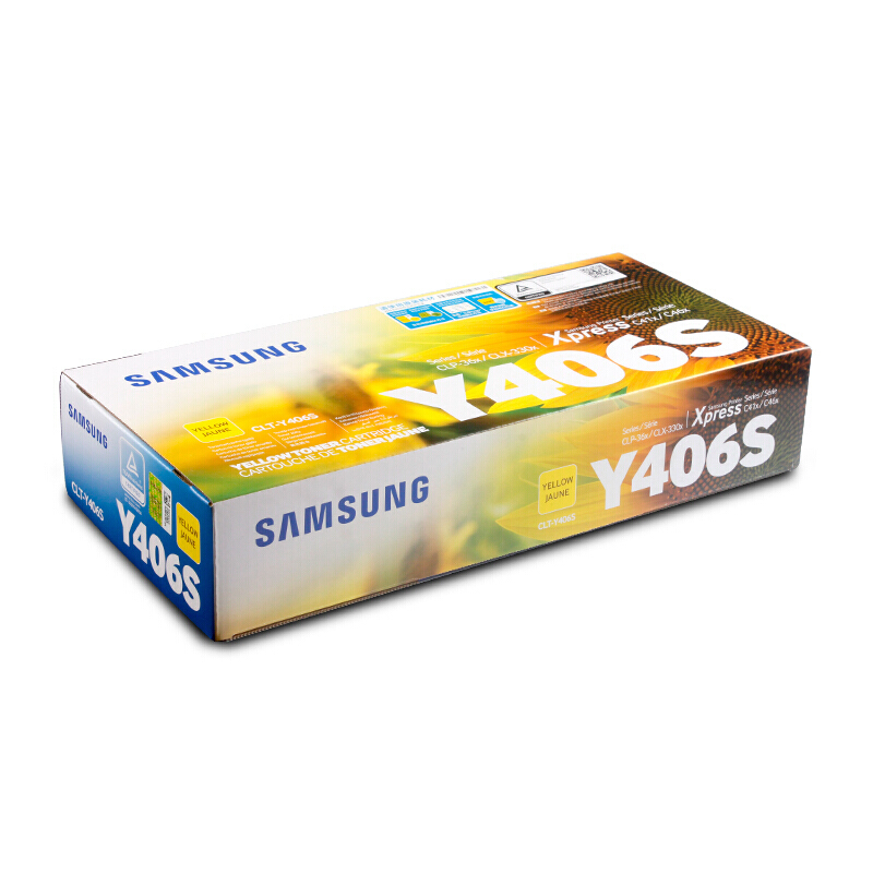 三星(SAMSUNG)CLT-Y406S/XIL黄色原装硒鼓 适用CLP-366/366w CLX-3306/3306W/3306FN SL-C410W/C460W/C460FW /颜色：彩色鼓粉分离粉盒 黄色