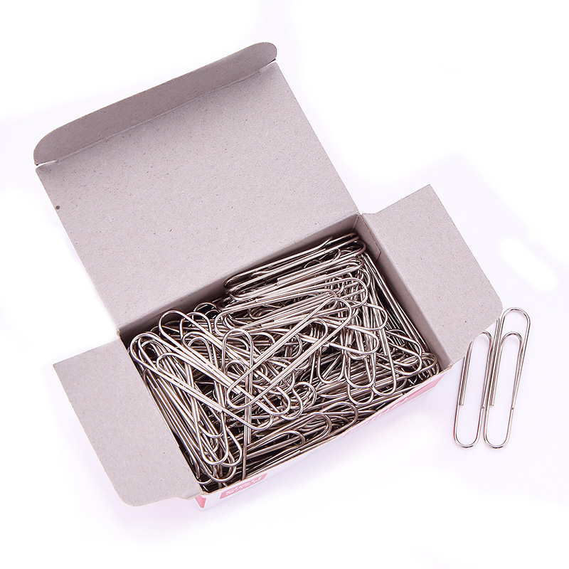 得力0050大号回形针 加厚50mm 5cm电镀金属曲别针 100枚/盒