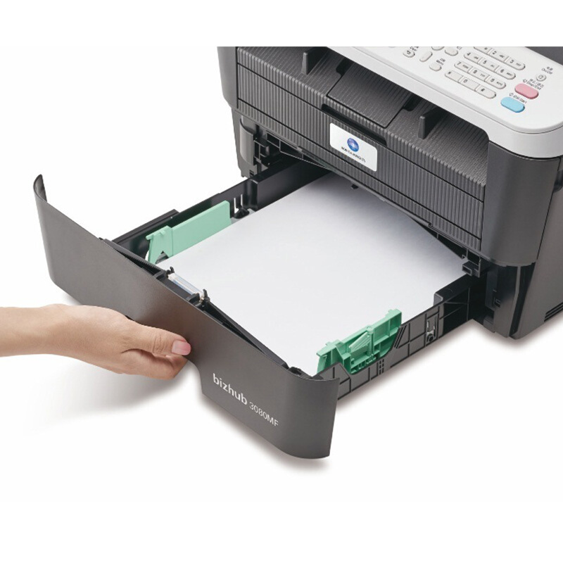 柯尼卡美能达bizhub 3080MF自动双面网络打印 A4黑白多功能打印复印扫描传真一体机