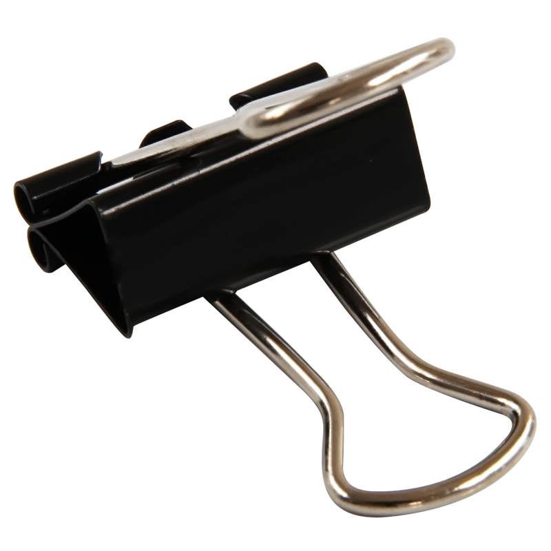 得力8561-8566黑色筒装长尾夹 票夹燕尾夹子