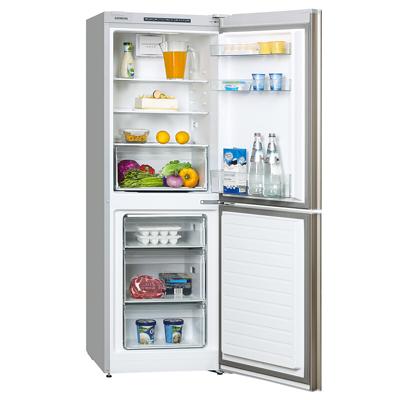 西门子（SIEMENS） 265升 双门冰箱 LED内显 电脑温控（浅金色） BCD-265(KG28EV2S0C)