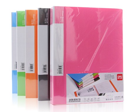 得力5035资料册 60页靓彩资料册 插页文件夹 资料夹 单本价 可选绿/红/橙/蓝/灰/混色
