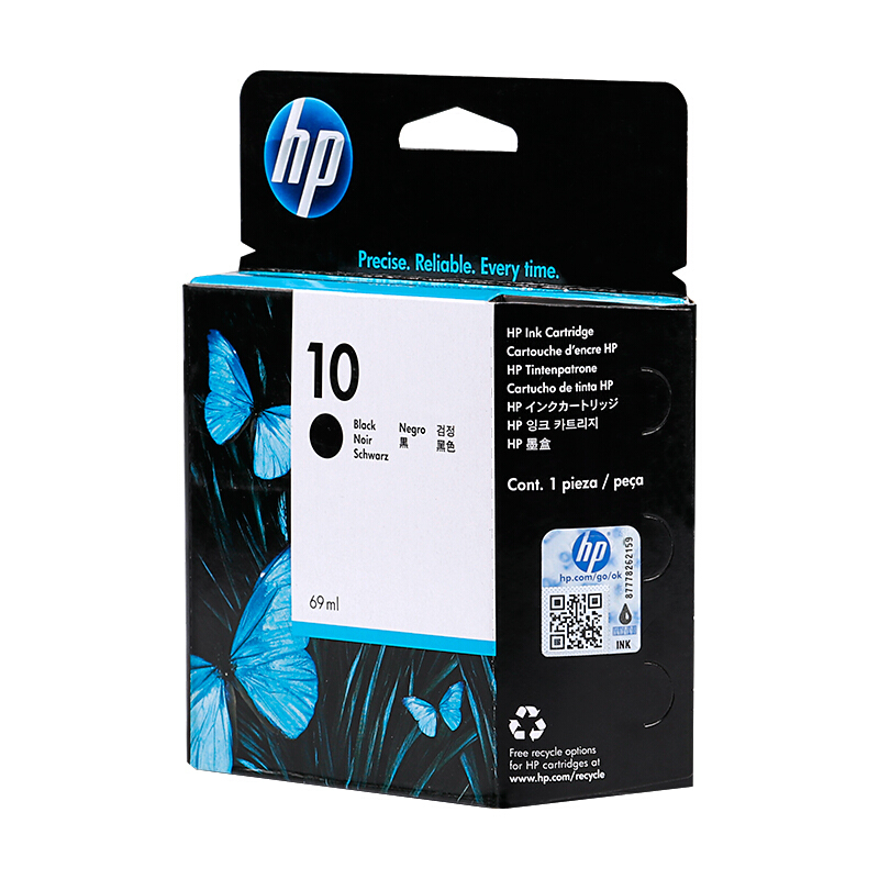 惠普(HP)C4844A 10号黑色原装墨盒 约1750页 适用大幅面喷墨打印机:HP DesignjetColourPro 系列 HP Designjet500,800系列 HP DesignjetCopiercc800ps,815/820mfp等