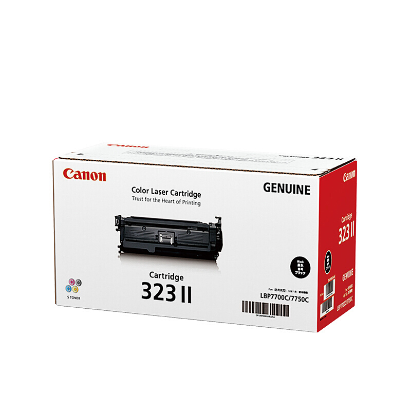 佳能(CANON) 原装Cartridge 323 II BK黑色硒鼓 适用佳能LBP7750Cdn