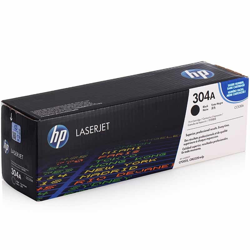 惠普 CC530AC 黑色硒鼓 304A适用Color LaserJet CP2025/2025n/2025dn/2025x 打印机 /颜色：黑色