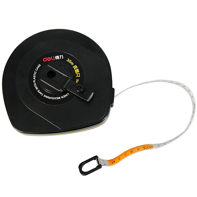 得力8218/30M米 8219/50M米 皮卷尺 长皮尺 玻璃纤维尺带