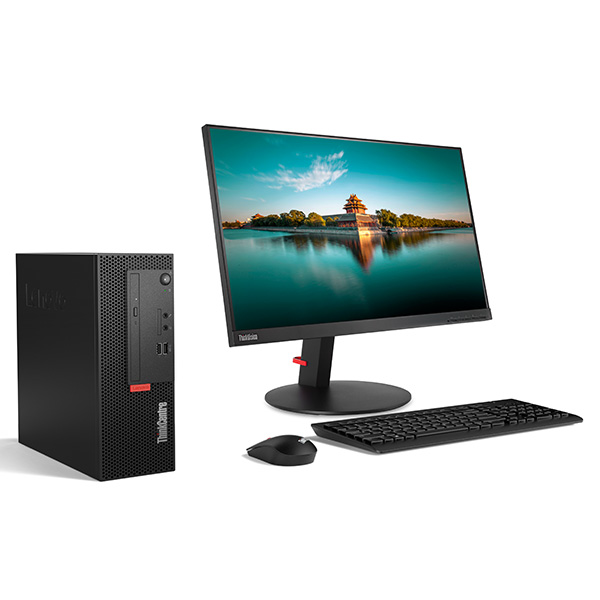 联想（Lenovo）ThinkCentre M710e-D001 商用办公家用娱乐台式机电脑主机 主机+19.5英寸宽屏LED显示器 标配：Intel i5-7500丨4G丨1TB丨选配丨集显