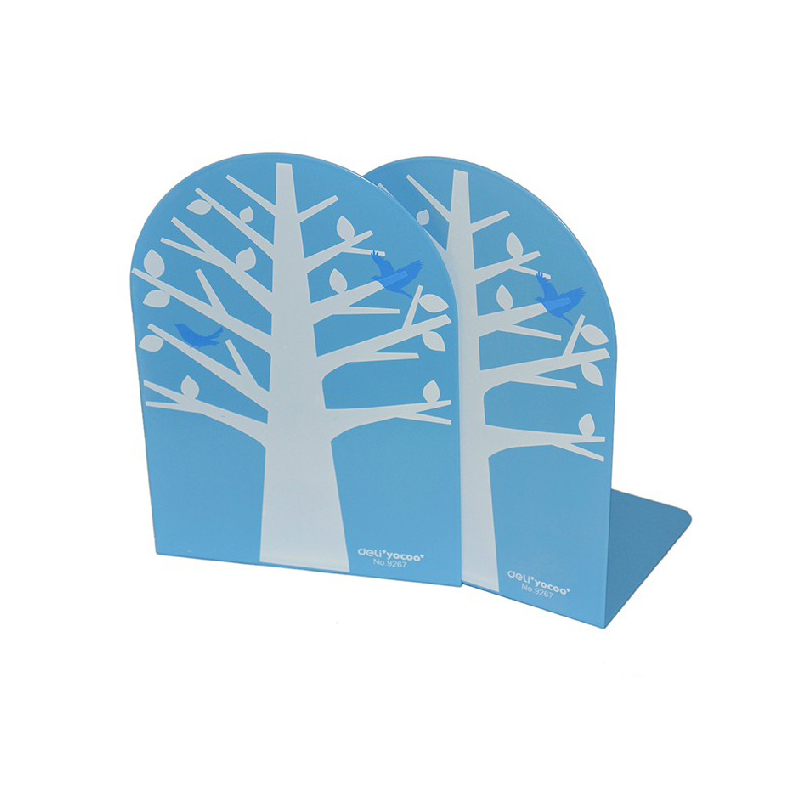 得力9267 书立 大号铁书立8寸书挡书档书夹书靠书架学生书立 2片/付