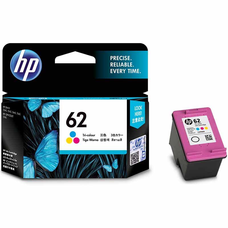 惠普(HP)C2P06AA 62 原装彩色墨盒 适用HP Officejet 200 移动打印机 OfficeJet 258 Mobile All-in-One