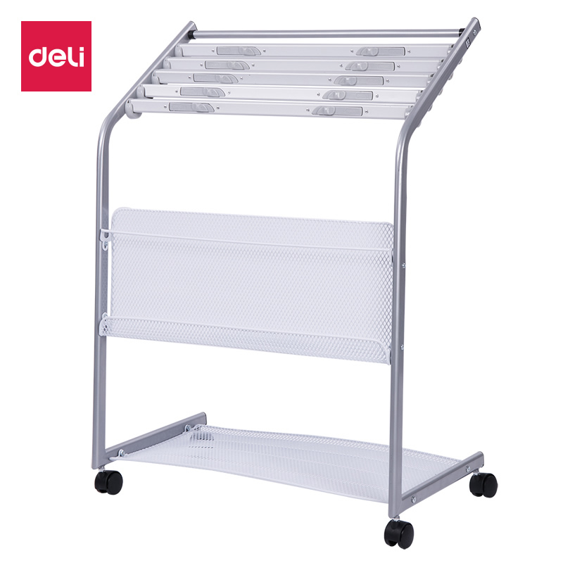 得力9302报刊架标准型(灰色)