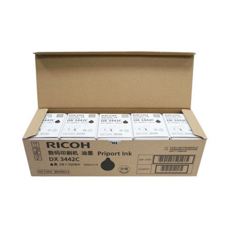 理光(Ricoh) 黑油墨DX3442C 适用理光DX2432C/DD2433C 500ml/支 单支价格