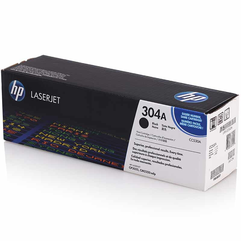 惠普 CC530AC 黑色硒鼓 304A适用Color LaserJet CP2025/2025n/2025dn/2025x 打印机 /颜色：黑色