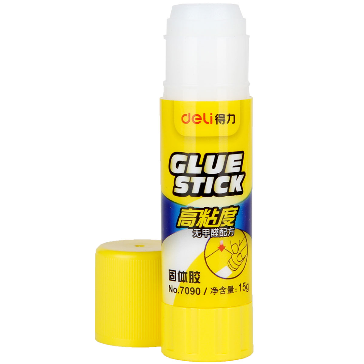 得力6370固体胶 白胶棒白色胶水手工胶棒粘胶学生胶棒 6支/盒