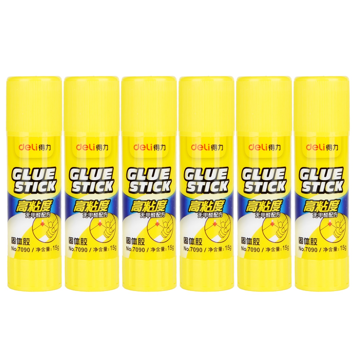 得力6370固体胶 白胶棒白色胶水手工胶棒粘胶学生胶棒 6支/盒