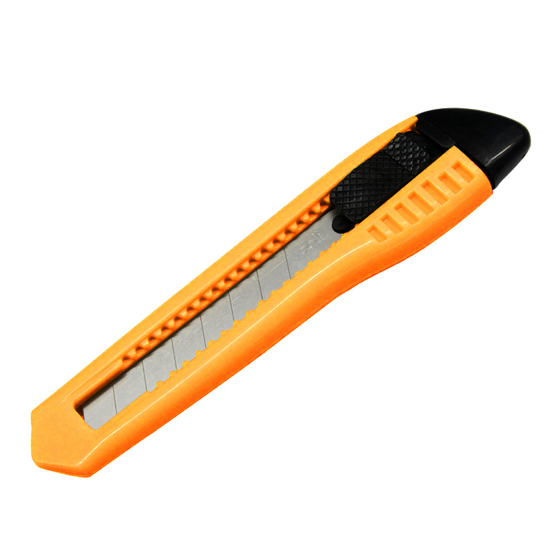 得力2003美工刀 大号耐用塑料壳美工刀/裁纸刀 (黄、蓝混色随机发)