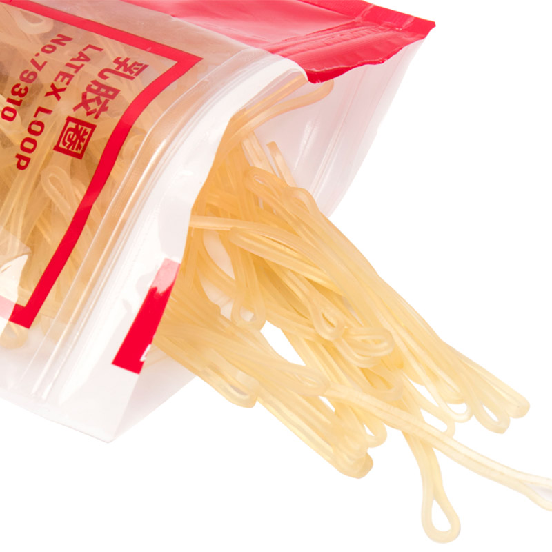 得力79310乳胶圈 橡皮筋办公财务用强韧性牢固长久耐用大容量袋装