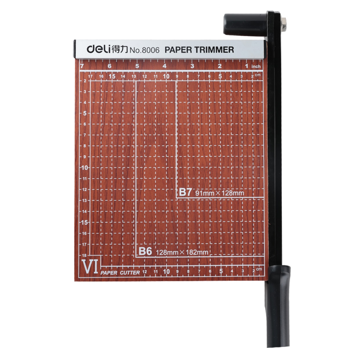 得力8006切纸机 木质切纸刀机 得力裁纸刀8