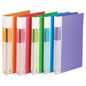 得力5034资料册 40页靓彩资料册 插页文件夹 资料夹单本价 可选绿/红/橙/蓝/深灰/混色
