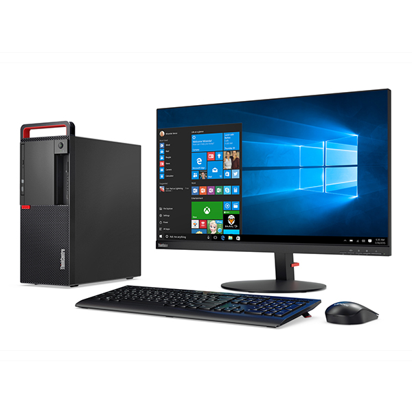 联想（Lenovo）ThinkCentre M910t-B085 商用办公家用娱乐台式机电脑主机 主机+19.5英寸宽屏LED显示器 标配：Intel i3-7100丨4G丨1T丨无驱丨支持GTX