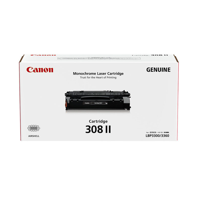 佳能(CANON) 原装Cartridge 308 II黑色大容量硒鼓 约6000页 适用佳能LBP3300/LBP3360
