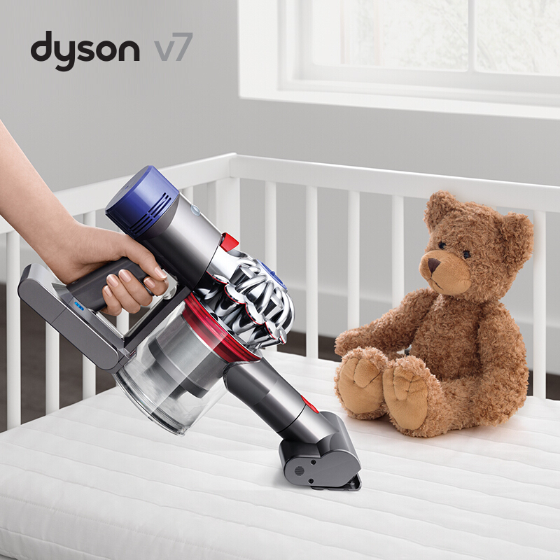 戴森(Dyson) 吸尘器 V7 FLUFFY手持吸尘器家用除螨无线 软绒滚筒地板吸头