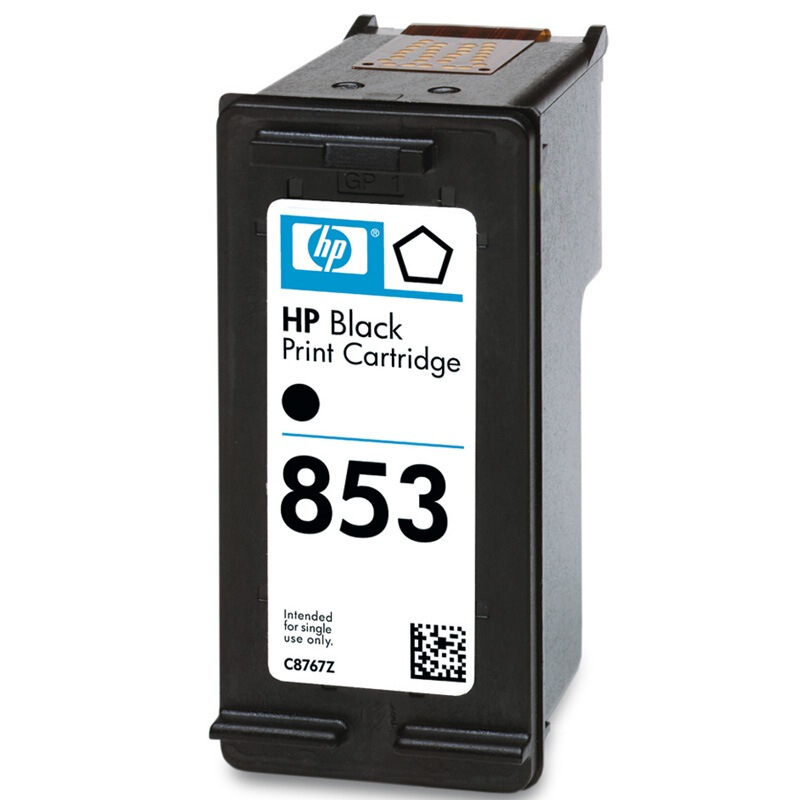 惠普(HP)C8767ZZ 853黑色原装墨盒 约860页 适用喷墨一体机:HP Photosmart 2608；HP Officejet 7208 照片打印机:HP Photosmart 8038,8158,8458,D5168,8758等
