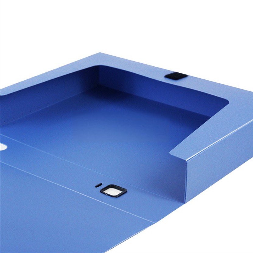 得力5606档案盒 A4粘扣文件资料收纳文件盒 资料盒 背宽5.7cm 可选蓝/深灰色