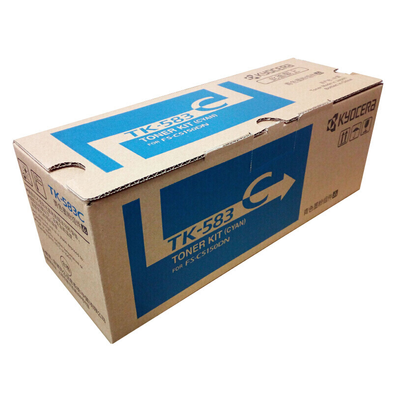 京瓷(KYOCERA) TK-583C 蓝色原装墨粉盒 适用京瓷FS-C5150DN打印机