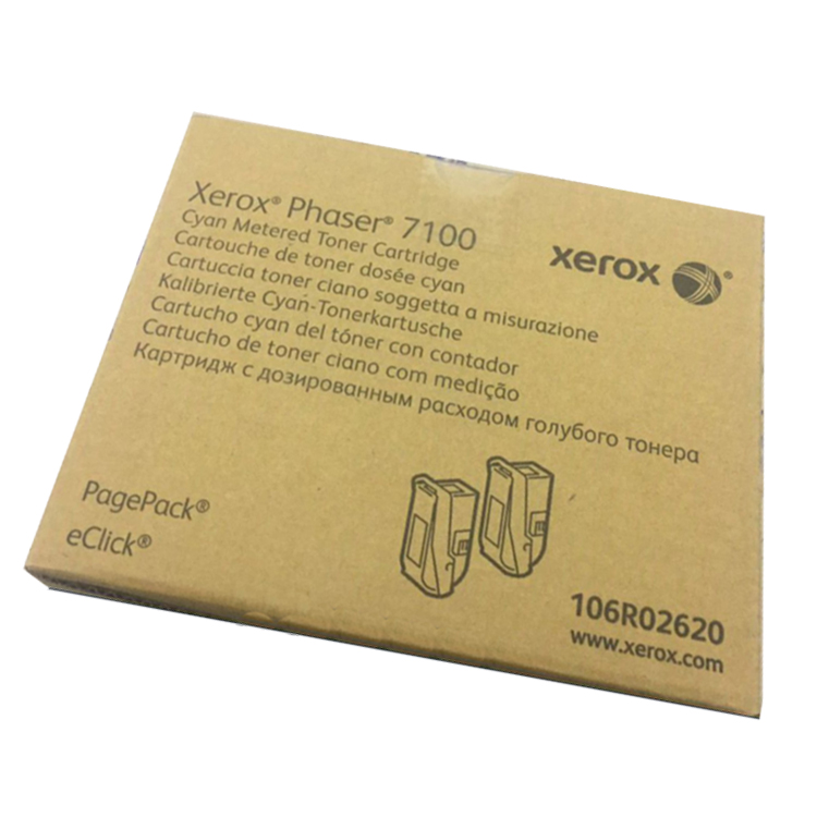 富士施乐(Fuji Xerox) 适用Phaser 7100 青色双包装碳粉盒106R02620原装 青色 约9000页