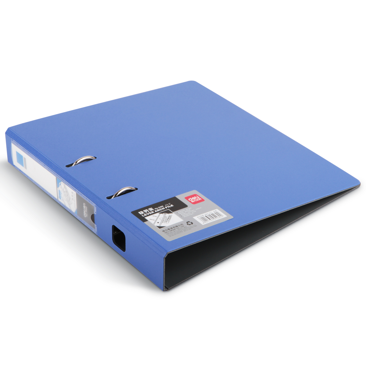 得力5460_2寸快捞夹 A4快劳夹2孔 2寸打孔文件夹 打孔夹5cm 可选黑/蓝色