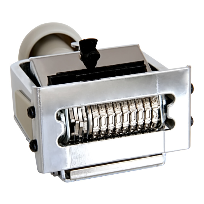 得力7509九位自动号码机 9位数字印章 跳号机 日期页码器