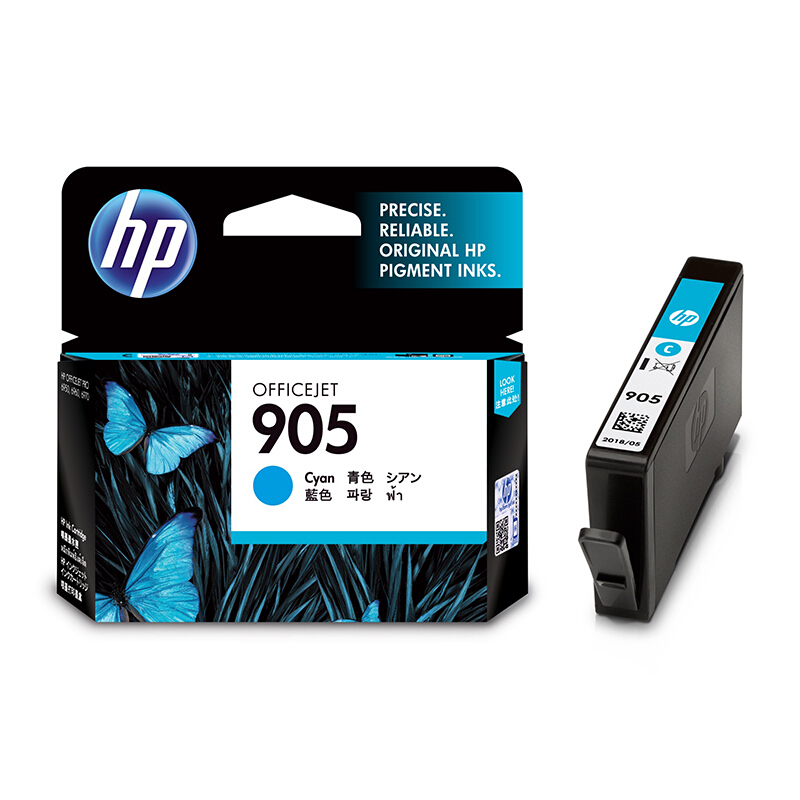 惠普(HP)T6L89AA 905青色原装墨盒 约315页 适用HP OfficeJet Pro 6960 All-in-One HP OfficeJet Pro 6970 All-in-One