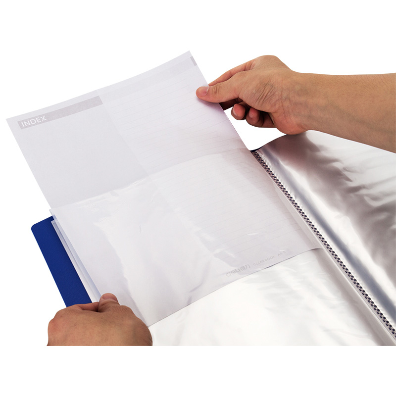 得力5001/5002/5003/5004/5005/5006资料册 透明活页试卷夹文件夹 单个价 蓝色