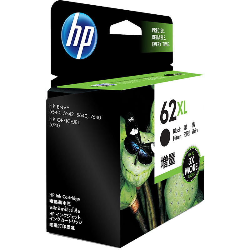 惠普(HP)C2P05AA 62XL 高容量原装黑色墨盒 约600页 适用HP Officejet 200 约600页 移动打印机 OfficeJet 258 Mobile All-in-One