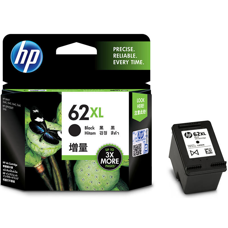 惠普(HP)C2P05AA 62XL 高容量原装黑色墨盒 约600页 适用HP Officejet 200 约600页 移动打印机 OfficeJet 258 Mobile All-in-One