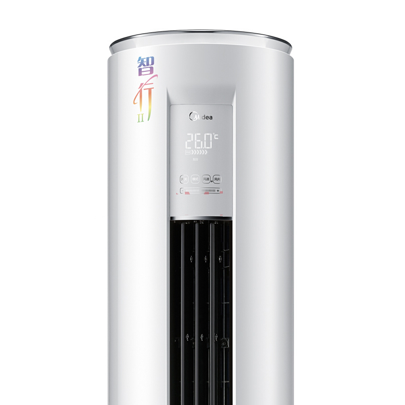 美的(Midea)KFR-51LW/BP2DN1Y-YB400(B2)变频空调柜机2匹立柜式圆柱智行二代