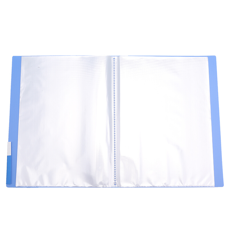 得力 睿智系列A4/100页蓝色资料册文件册 单个装