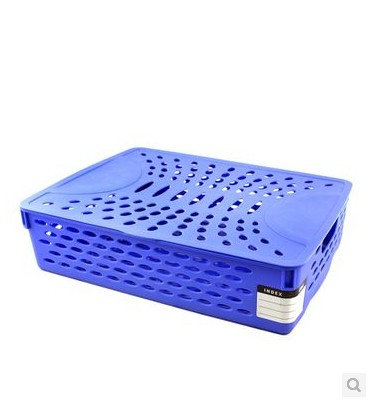 得力923/924/公文篮 929收纳框 塑料框 文件框 蓝色