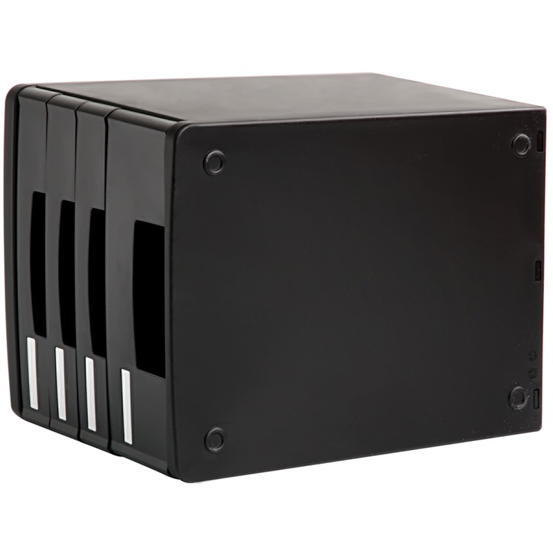 得力9772四层硬塑文件柜 可选黑/灰色