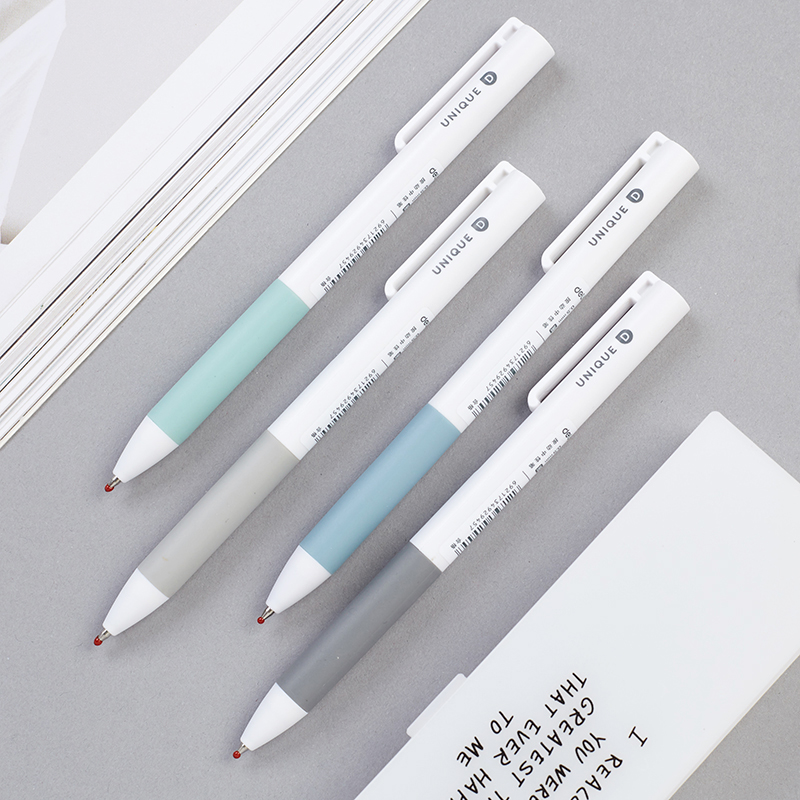 得力A023中性笔0.5mm子弹头 黑色笔芯水笔 按动中性笔 单支价 外壳颜色随机