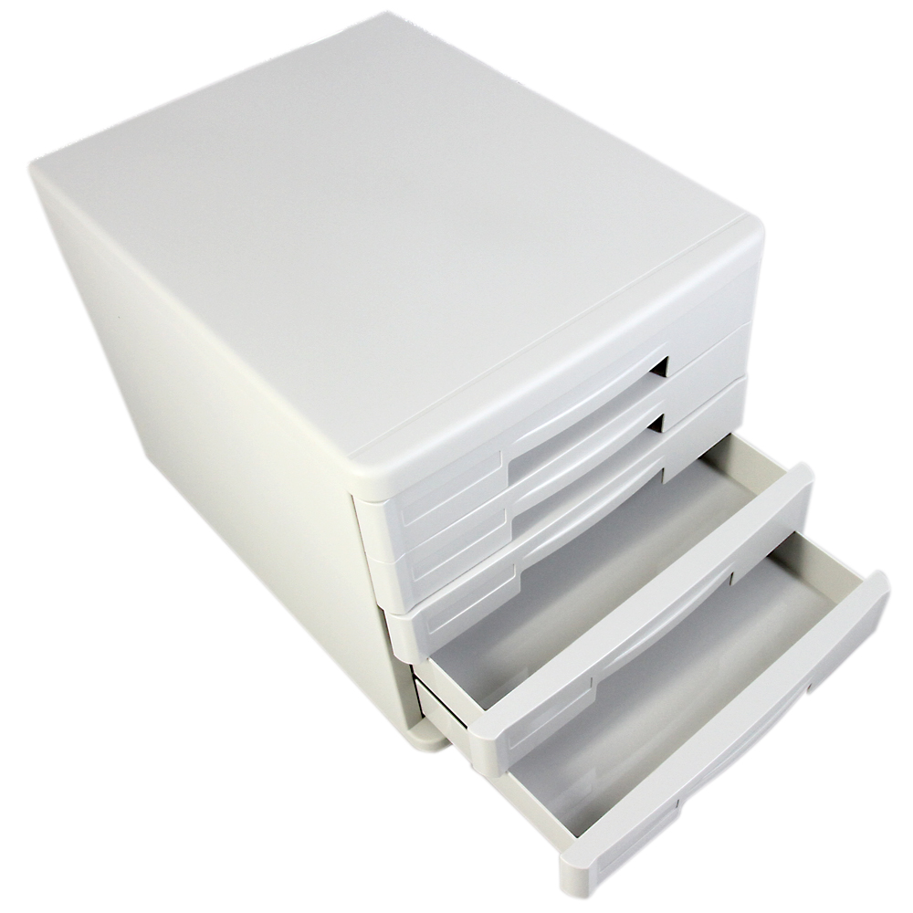 得力9773五层硬塑文件柜 可选黑/灰色