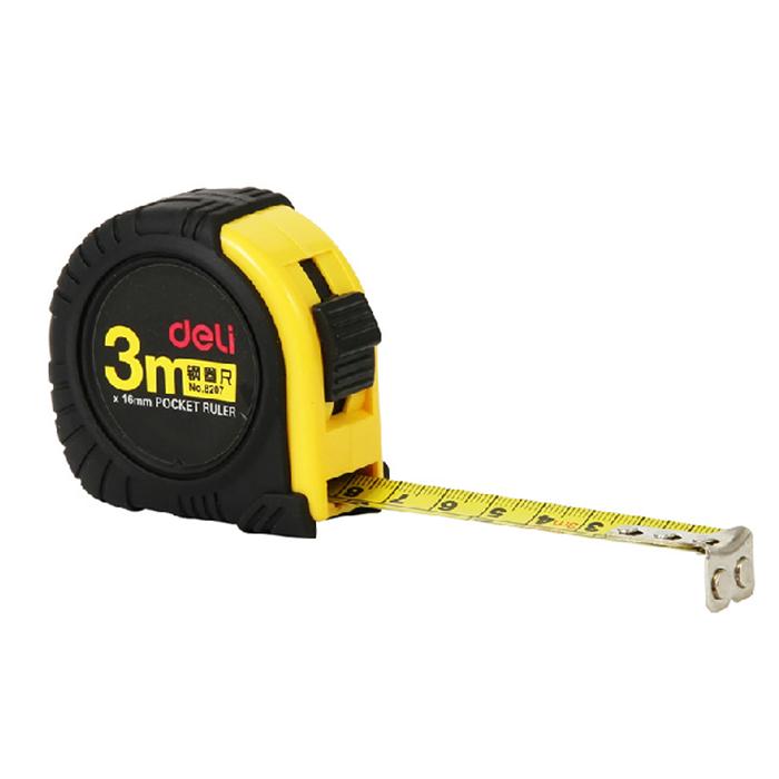 得力8207/8208/8209 钢卷尺 3m/5m/7.5m尺子 测量尺