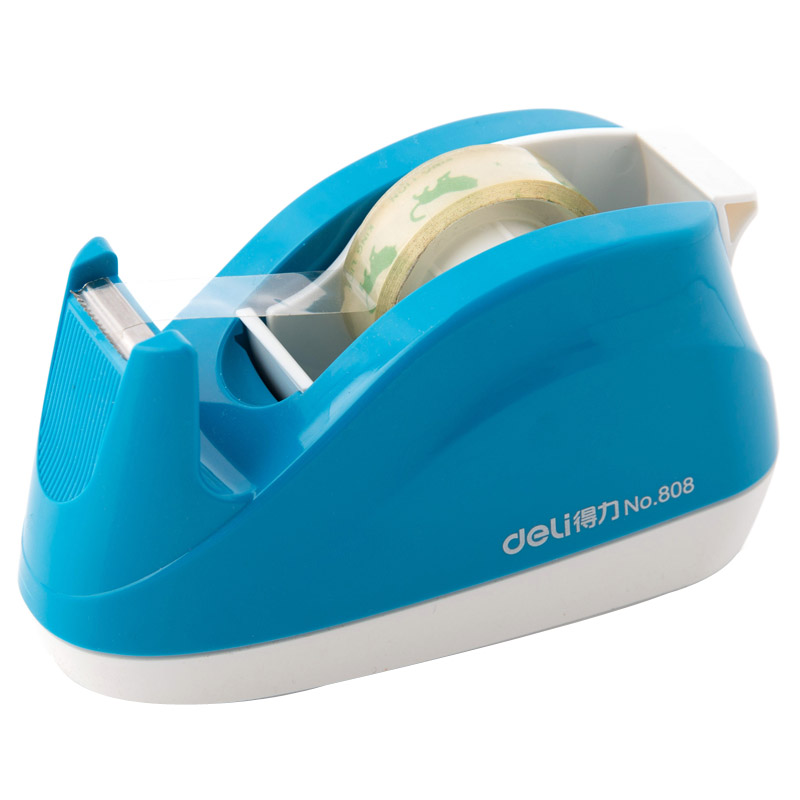 得力808胶带座 时尚彩色小号 18MM胶布胶带架