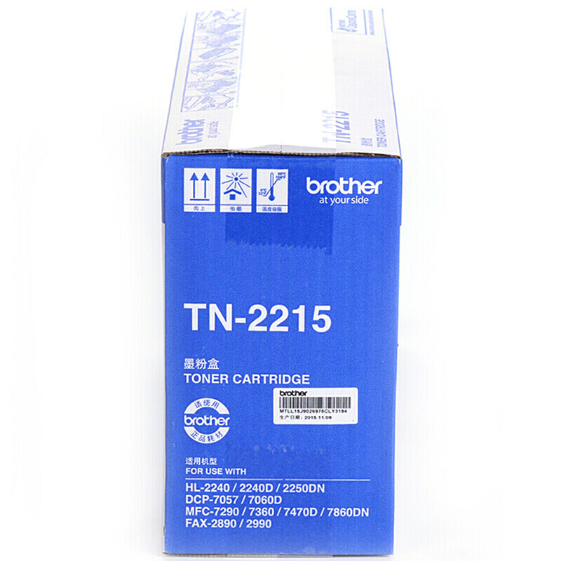 兄弟(brother) TN2215黑色原装墨粉盒约1200页 适用品牌及机型：HL2240D/ HL-2250DN / MFC-7360 / MFC-7470D / MFC-7860DN/ DCP-7060D/