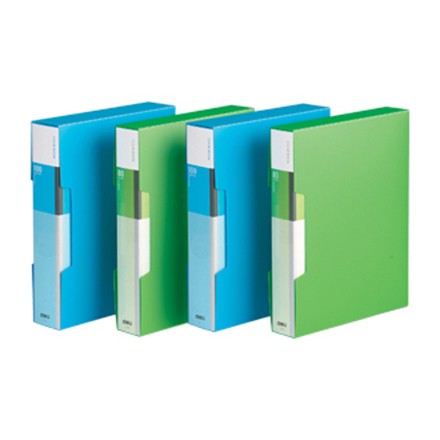 得力5036资料册 80页靓彩资料册 插页文件夹 资料夹 单本价 可选绿/红/橙/蓝/灰/混色